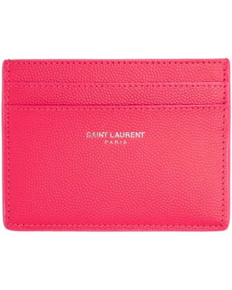 ysl pink card holder repladies|saint laurent card holder sale.